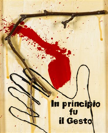 UGO CARREGA 1935 Constatazione, 1964 Collage di legno e tecnica mista su...