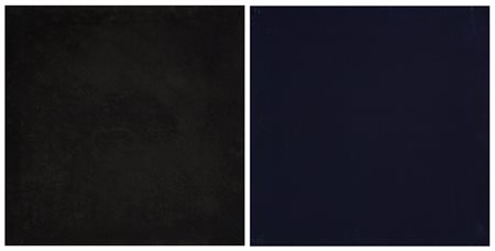 ENZO CACCIOLA 1945 1-3-1974, 1974 Dittico, olio su tela, cm. 50 x 100 (cm. 50...