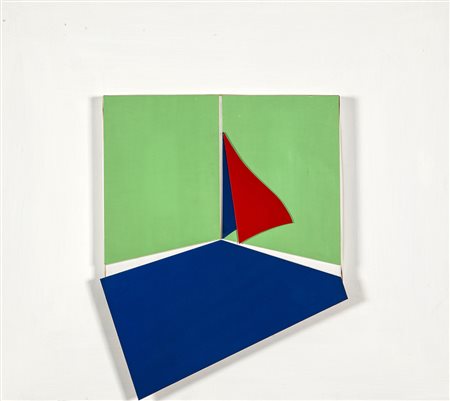 REALE FRANCO FRANGI 1933 Senza titolo, 1972 Collage di cartoni su tela, cm....