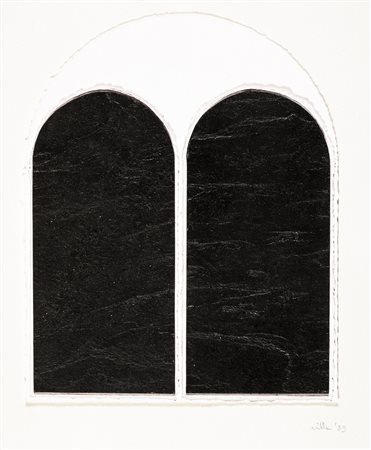 GIORGIO VILLA 1933 Dittico, 1989 Collage di legno e carta applicati su...