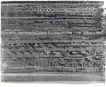 HEINZ MACK 1931 Senza titolo, 1959 Frottage su carta, cm. 19,5 x 24 Firmato e...