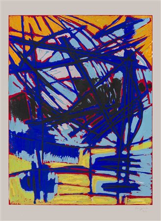 ANTONIO CORPORA (1909 - 2004) Senza titolo 1974 Serigrafia su carta cotone...