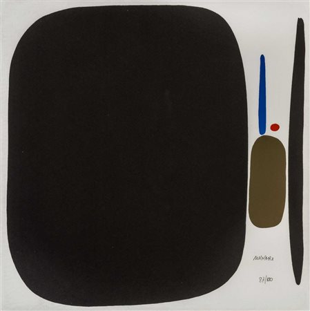 BRUNO MUNARI (1907 - 1998) Senza titolo Litografia, es. 87/100 30 x 30 cm...