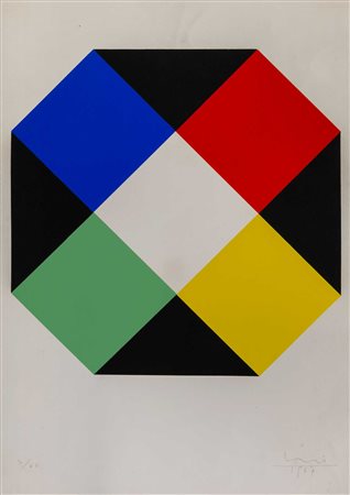 MAX BILL (1908 - 1994) Ottagono 1967 Serigrafia, es. 3/66 70 x 50 cm Firmata...