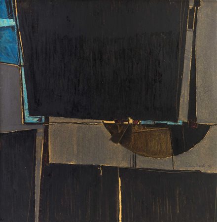 LUDOVICO CALCHI NOVATI (1931) Situazione 1977 Tecnica mista su tavola 90 x 90...