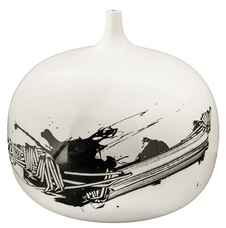 EMILIO SCANAVINO (1922 - 1986) Senza titolo Vaso in ceramica decorato a...
