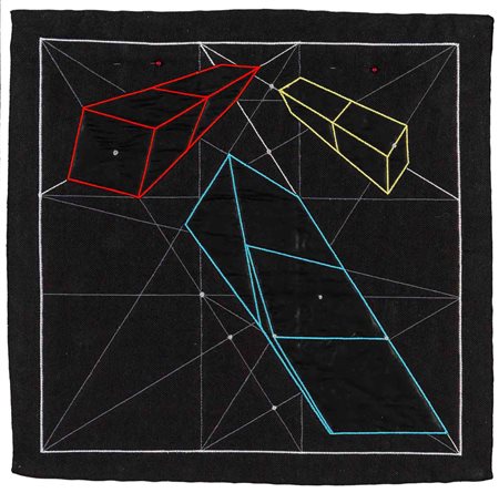 GIO' POMODORO (1930 - 2002) Pilastri 1982-2000 Multiplo in stoffa ricamato,...