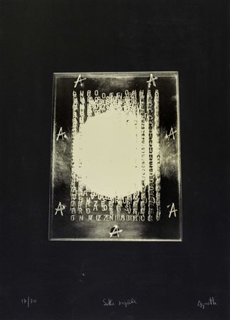 VINCENZO AGNETTI (1926 - 1981) Sette sigilli Serigrafia, es. 17/70 70 x 50 cm...