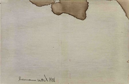 HERMANN NITSCH (1938) Senza titolo 1988 Tecnica mista (sangue) su tela 24,5 x...