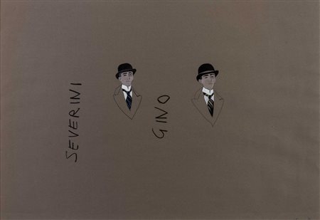 GIANFRANCO NOTARGIACOMO (1945) Severini Gino 1976 Tecnica mista su carta 67 x...