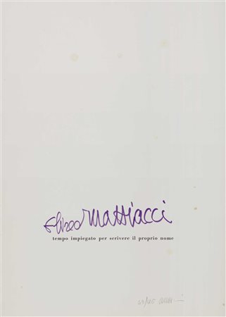 ELISEO MATTIACCI (1940) Senza titolo 1971/1972 Cartella contenente 9...