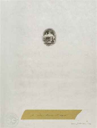 OMAR GALLIANI (1954) L'arte lascia il segno 1978 Tecnica mista su carta 44 x...