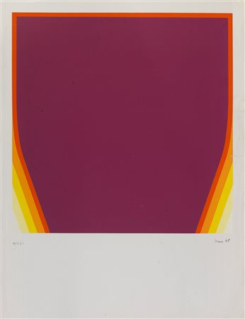 CLAUDIO VERNA (1937) Senza titolo 1969 Serigrafia, es.50/70 f.c. 70 x 54 cm...