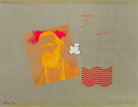 LUCA ALINARI (1943) Senza titolo 1970 Tecnica mista su carta Canson et...