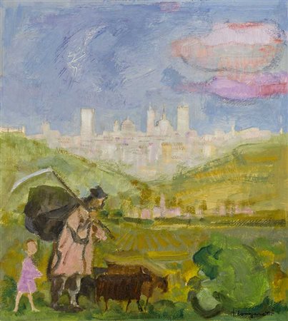 TRENTO LONGARETTI (1916 - 2017) Senza titolo Tecnica mista su cartoncino 50,5...