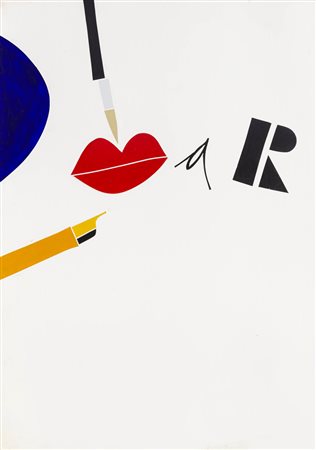 EMILIO TADINI (Milano 1927 - Milano 2002) Intransitivo Due tecniche miste su...