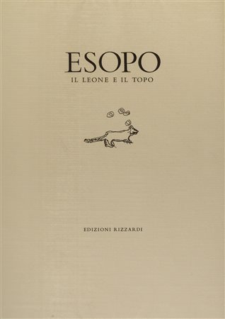 MARIO SCHIFANO (1934 - 1998) Esopo. Il leone e il topo 1995 Libro d'artista...
