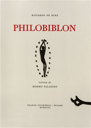 MIMMO PALADINO (1948) Philobiblon 1996 Libro illustrato con 60 xilografie...