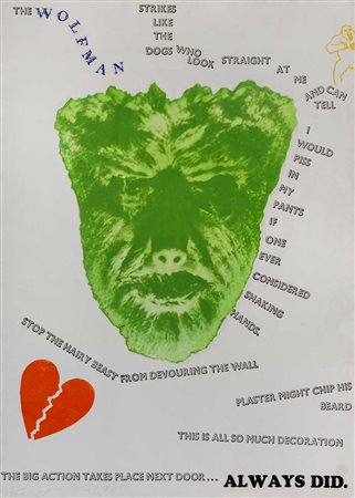 DINE JIM The Wolfman 1967 Acquatinta a colori, fotocalcografia al bitume e...