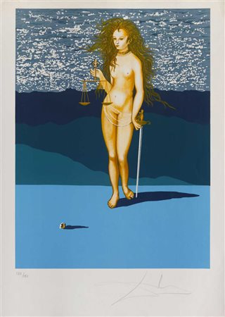 SALVADOR DALÌ (figueres 11/05/1904 - figueres 23/01/1989) Goddess of justice...