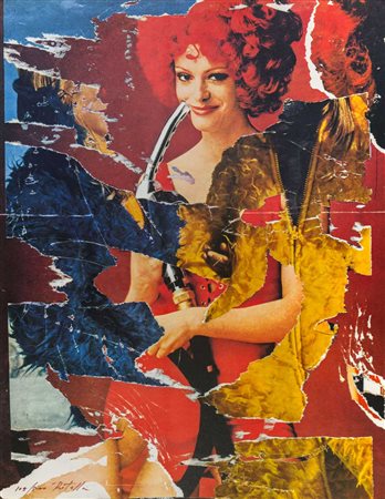 MIMMO ROTELLA (1918 - 2006) La benzinara 1974 Litografia offsett a 5 colori...