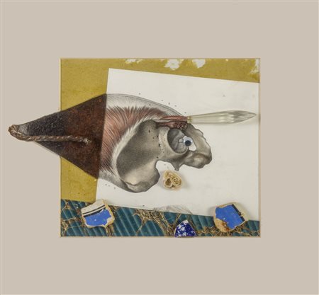 DANIEL SPOERRI (1930) Senza titolo 1999 Collage e tecnica mista su...