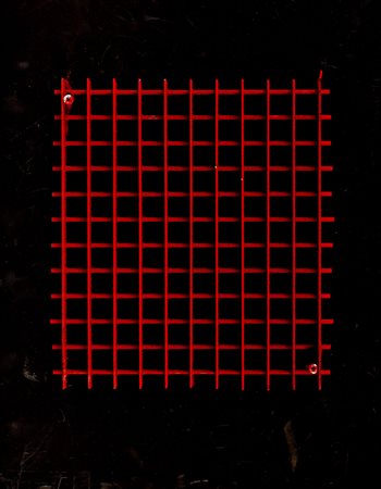 BERNARD AUBERTIN (1934 - 2015) Monorosso 1982 Ferro dipinto su tavola 55 x 40...