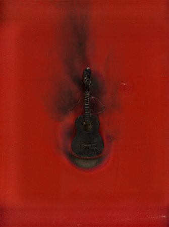 BERNARD AUBERTIN (1934 - 2015) Chitarra bruciata 2010 Chitarra bruciata su...