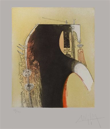 WILFREDO LAM (1902 - 1982) Totem Acquaforte e acquatinta, es. 19/130 29.5 x...
