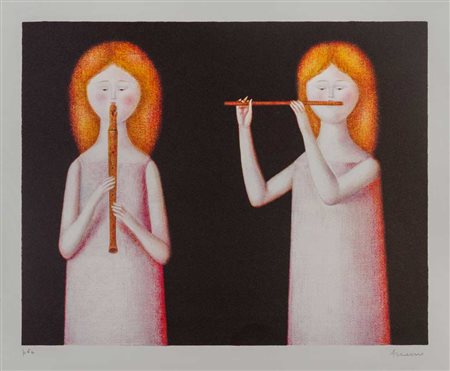 ANTONIO BUENO (1918 - 1984) Senza titolo Litografia, es. pda, Atelier Antonio...