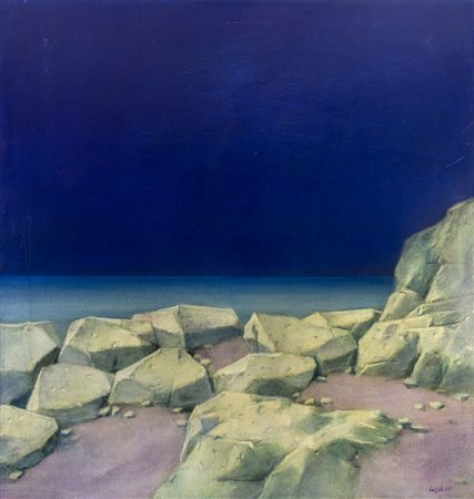 GIOVANNI CAPPELLI (1923 - 1994) Notte di luna 1985 Olio su tela 130 x 125 cm...