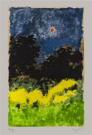 CARLO MATTIOLI (1911 - 1994) Ginestra 1985-1986 Serigrafia materica, es....