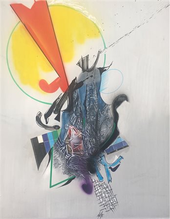 Sergio Dangelo Milano 1932 Agguati nel giardino di cristallo 2012 Smalti e...