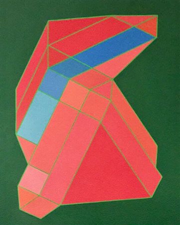 Achille Perilli Roma 1927 La striscia azzurra 2006 Olio su tela 100x81...