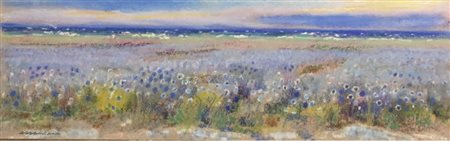 Natale Addamiano Bitetto 1943 Senza titolo Tecnica mista su carta 16x49...