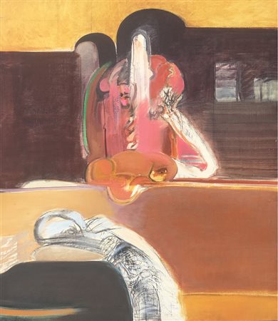 Natale Addamiano Bitetto 1943 Diario notturno 1974 Olio su tela 160x140...