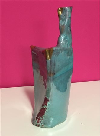 Genzanella Mendolicchio Rimini 1983 Anima 16 Ceramica con oro zecchino 27x9...