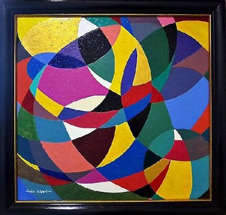 Carla Fabbrini Roma 1960 Il cerchio della vita 2015 Acrilico su legno 45x43...