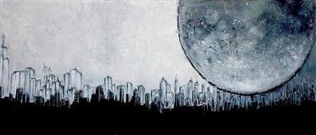 Lilly caserta 1986 Le colpe della luna 2018 Tecnica mista su tela (Fusaggine,...