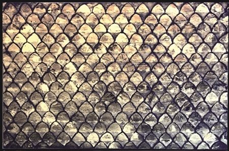 Iole Oliva Milano 1991 Skins 2017 Gesso nero e pigmenti metallici su mdf...