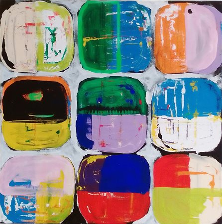 Gabriele Fedele Milano 1978 Ebutuoy 2013 Mista su tela 50x50 Certificato di...