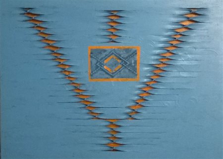 Calogero Salemi Racalmuto (AG) 1966 Squarci di arancio 2018 Tecnica mista su...