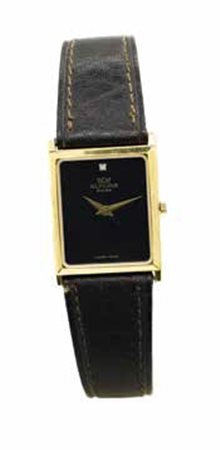 Orologio da donna Glycine in acciaio con cassa di forma rettangolare,...