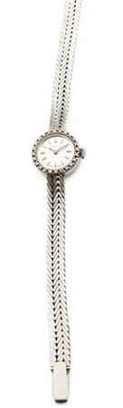 Orologio da donna Marvin in oro bianco e brillanti, quadrante con indici...