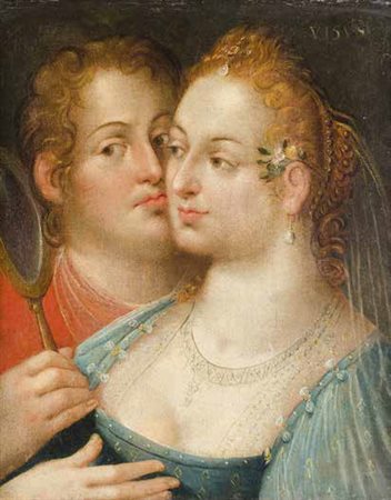 Matthäus Gundelach Kassel 1566 – Augusta 1653 ALLEGORIA olio su tela, cm 51x42.