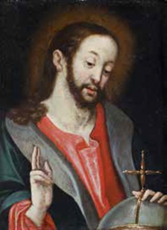 Scuola Veneta del XVII secolo A) E B) REDENTORE, MADONNA olio su rame, cm 22x16