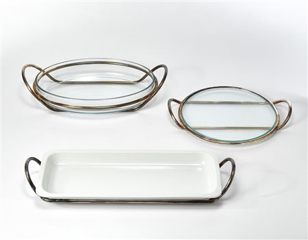 Lino Sabattini (Correggio 1925 - 2016)Tre vassoi da portata. Italia, anni...