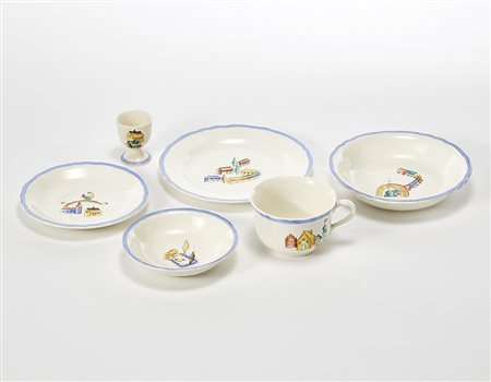 Gio Ponti (Milano 1891 - Milano 1979)(Attribuito)Servizio da bambino in...
