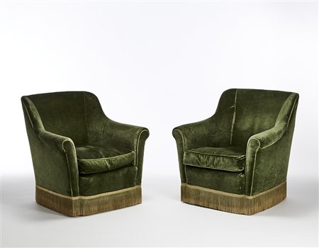 Guglielmo Ulrich (Milano 1904 - 1977)(Attribuito)Coppia di poltrone. Milano,...