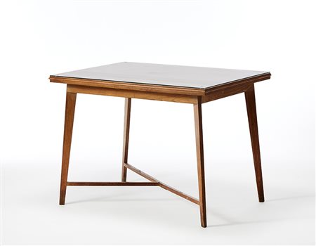 Scrivania rettangolare. Milano, anni '40. Struttura in legno di rovere...